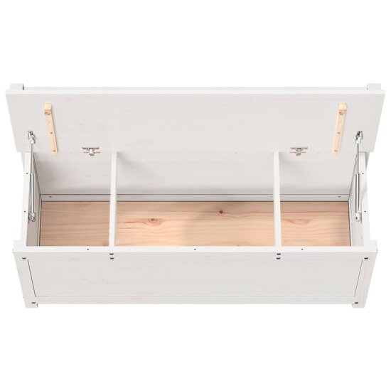 Bankje 110X41X76,5 Cm Massief Grenenhout 110 x 41 x 76.5 cm Wit