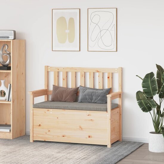 Bankje 112,5X51,5X96,5 Cm Massief Grenenhout Naturel