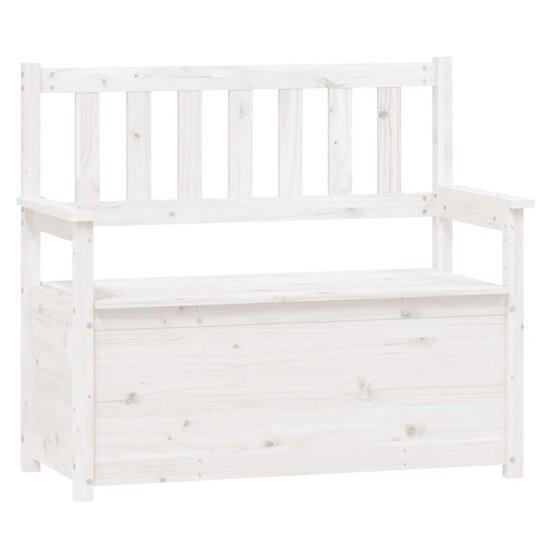 Bankje 112,5X51,5X96,5 Cm Massief Grenenhout Wit