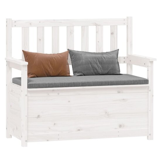 Bankje 112,5X51,5X96,5 Cm Massief Grenenhout Wit