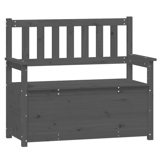 Bankje 112,5X51,5X96,5 Cm Massief Grenenhout Grijs