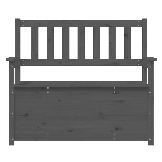 Bankje 112,5X51,5X96,5 Cm Massief Grenenhout Grijs