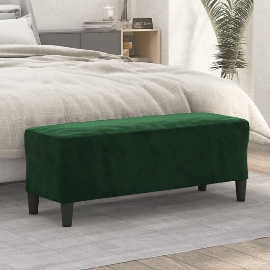 Bankje Fluweel 100 x 35 x 41 cm Donkergroen