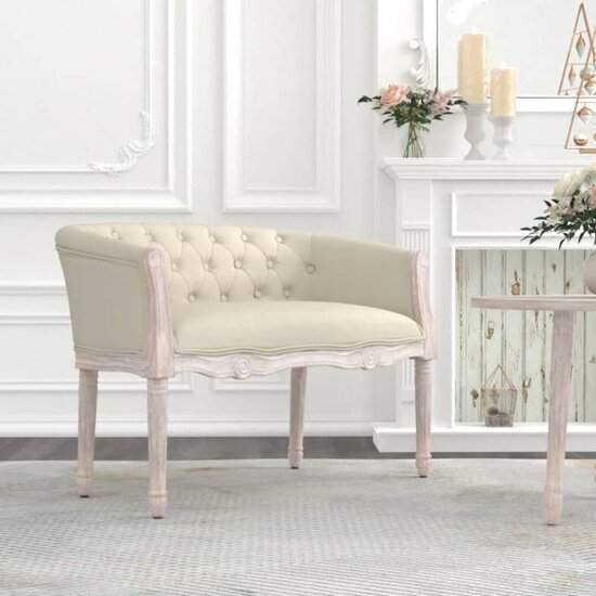 Bankje 80X56X69 Cm Linnen Beige