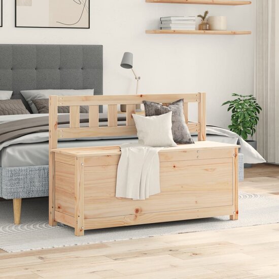 Bankje 110X41X76,5 Cm Massief Grenenhout 110 x 41 x 76.5 cm Naturel