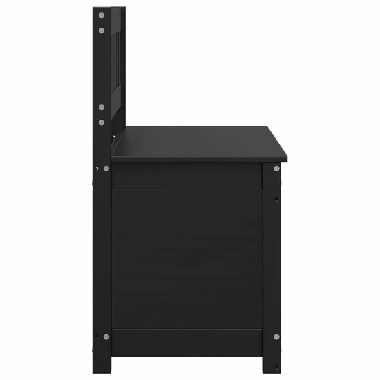 Bankje 110x41x76,5 cm massief grenenhout zwart