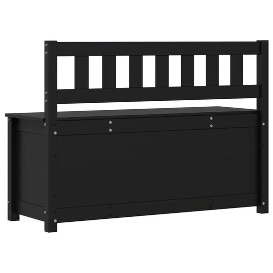 Bankje 110x41x76,5 cm massief grenenhout zwart