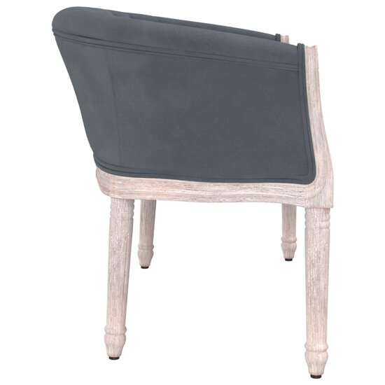 Bankje 98x56x69 cm fluweel donkergrijs