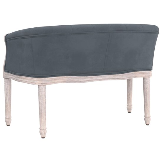 Bankje 98x56x69 cm fluweel donkergrijs