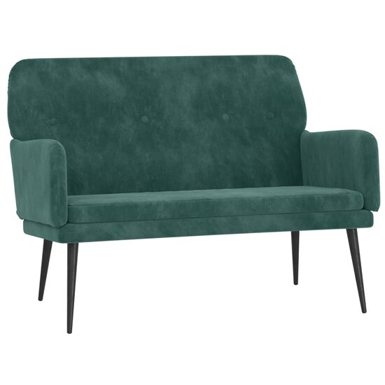 Bankje 108x79x79 cm fluweel donkergroen