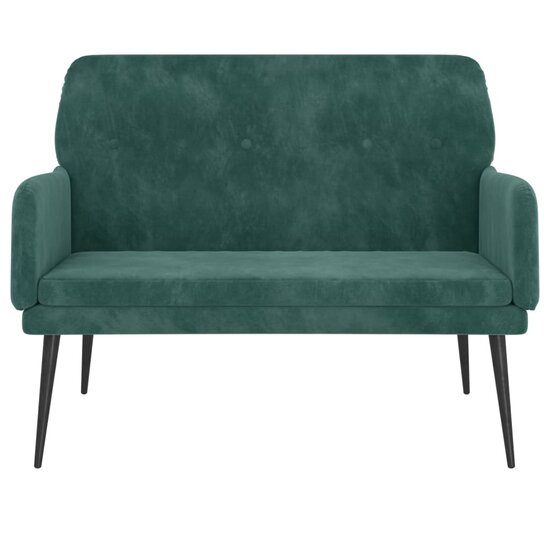 Bankje 108x79x79 cm fluweel donkergroen