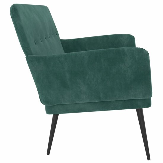 Bankje 108x79x79 cm fluweel donkergroen