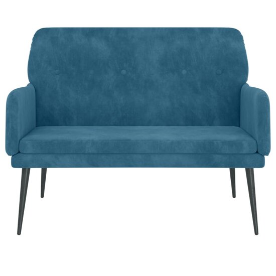 Bankje 108x79x79 cm fluweel blauw