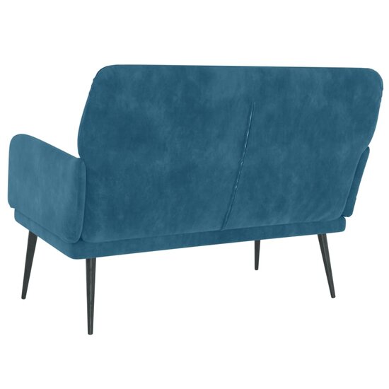 Bankje 108x79x79 cm fluweel blauw