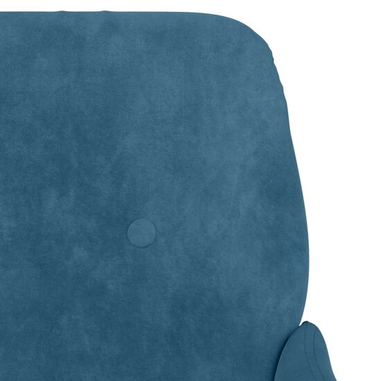 Bankje 108x79x79 cm fluweel blauw