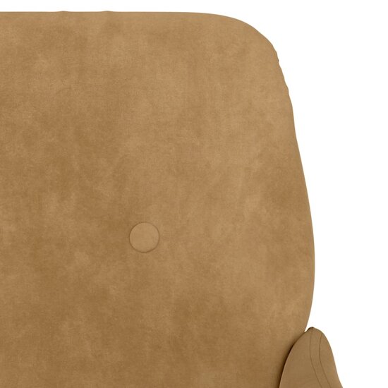 Bankje 108x79x79 cm fluweel bruin