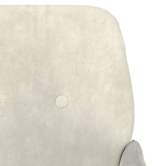 Bankje 108x79x79 cm fluweel cr&egrave;mekleurig