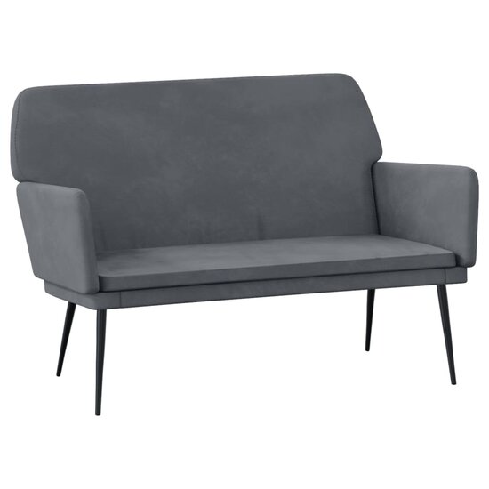 Bankje 108X79X79 Cm Fluweel Donkergrijs