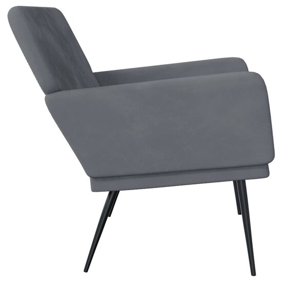 Bankje 108X79X79 Cm Fluweel Donkergrijs