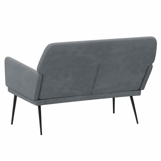 Bankje 108X79X79 Cm Fluweel Donkergrijs