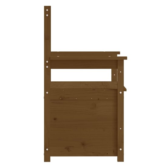 Bankje 112,5X51,5X96,5 Cm Massief Grenenhout Honingbruin