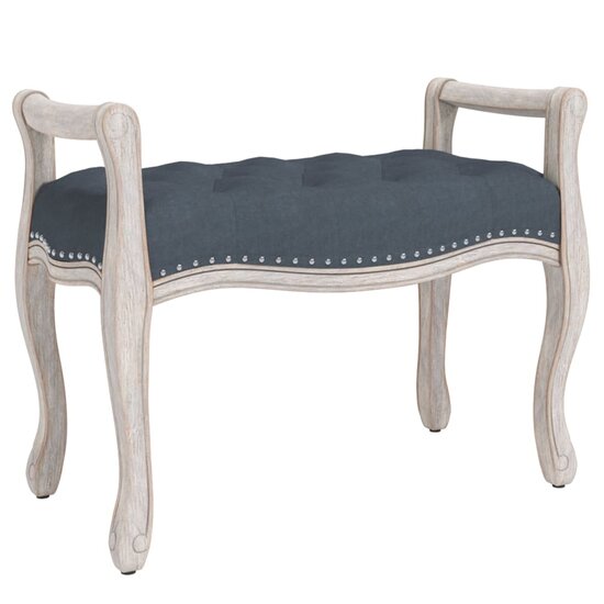 Bankje Fluweel 80 x 45 x 60 cm Donkergrijs