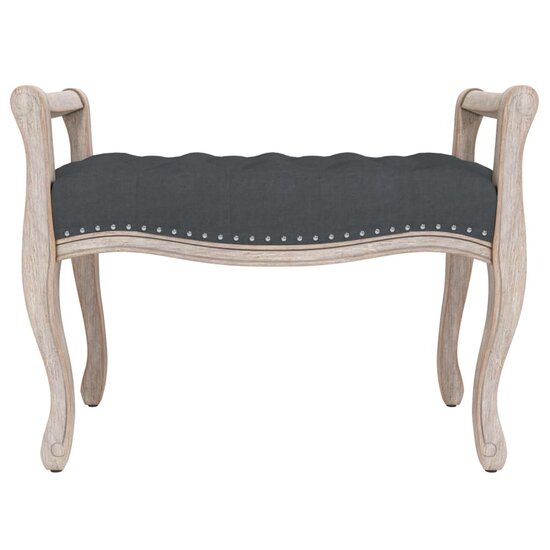 Bankje Fluweel 80 x 45 x 60 cm Donkergrijs