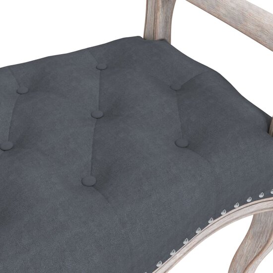 Bankje Fluweel 80 x 45 x 60 cm Donkergrijs