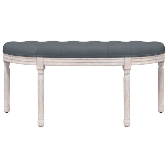 Bankje 110,5X45X49 Cm Fluweel 110.5 x 45 x 49 cm Donkergrijs