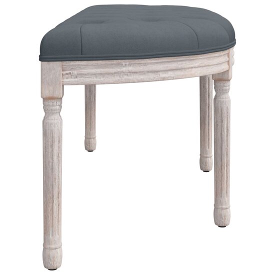 Bankje 110,5X45X49 Cm Fluweel 110.5 x 45 x 49 cm Donkergrijs