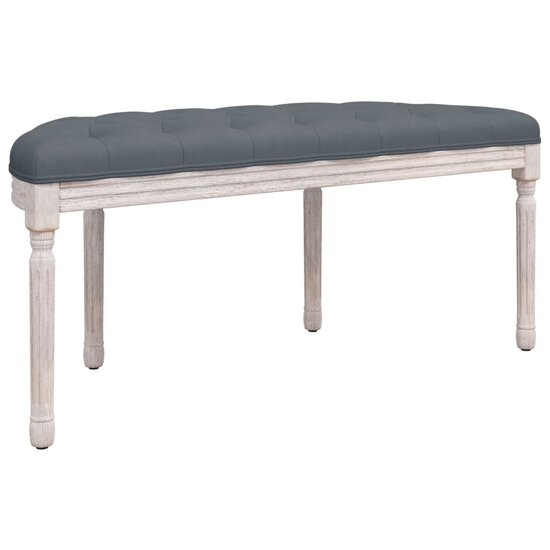 Bankje 110,5X45X49 Cm Fluweel 110.5 x 45 x 49 cm Donkergrijs