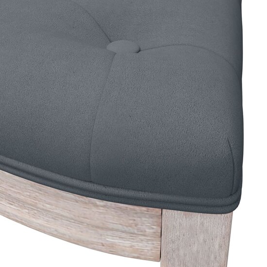 Bankje 110,5X45X49 Cm Fluweel 110.5 x 45 x 49 cm Donkergrijs