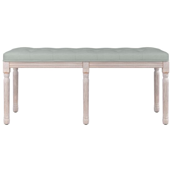 Bankje Fluweel 110 x 40 x 49 cm Lichtgrijs