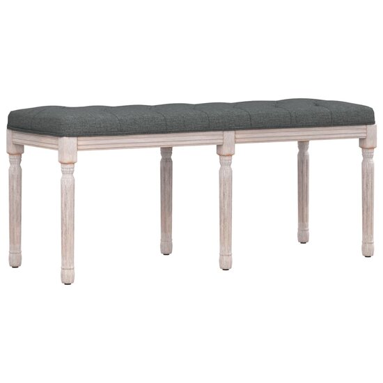 Bankje Stof Donker 110 x 40 x 49 cm Grijs