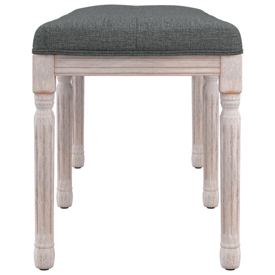 Bankje Stof Donker 110 x 40 x 49 cm Grijs