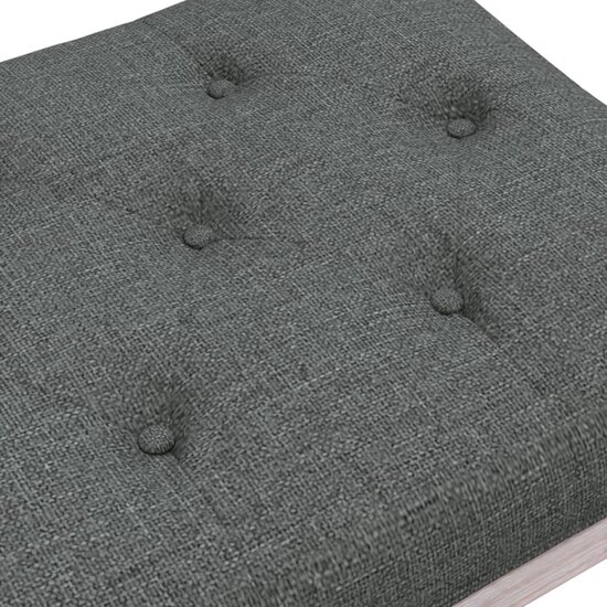Bankje Stof Donker 110 x 40 x 49 cm Grijs