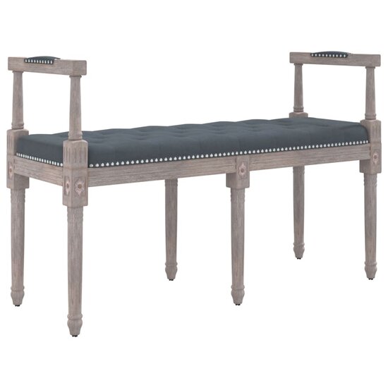 Bankje 110X40X70 Cm Fluweel Donkergrijs