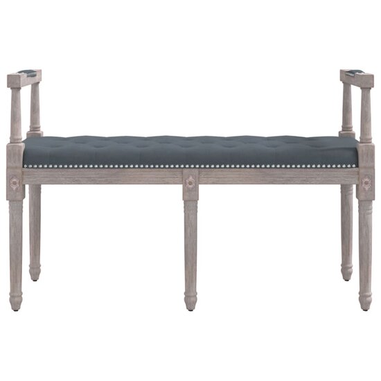 Bankje 110X40X70 Cm Fluweel Donkergrijs