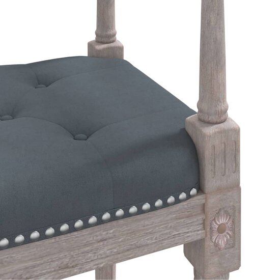 Bankje 110X40X70 Cm Fluweel Donkergrijs