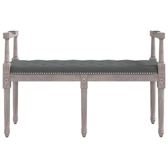 Bankje 110x40x70 cm stof donkergrijs