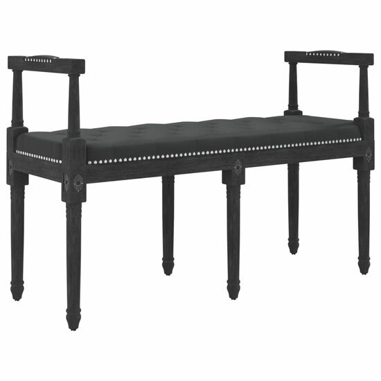 Bankje 110x40x70 cm fluweel zwart