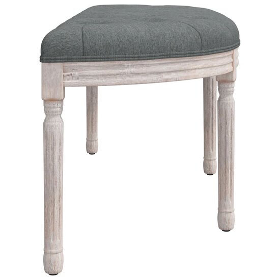 Bankje 110,5x45x49 cm stof donkergrijs