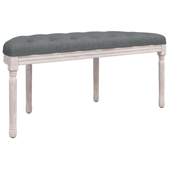 Bankje 110,5x45x49 cm stof donkergrijs