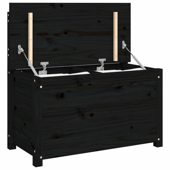Bankje 80x41x77 cm massief grenenhout zwart