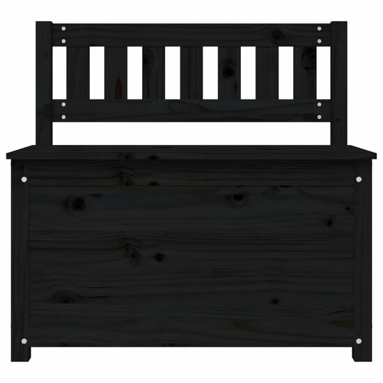 Bankje 80x41x77 cm massief grenenhout zwart