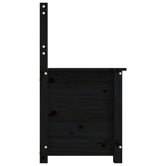 Bankje 80x41x77 cm massief grenenhout zwart