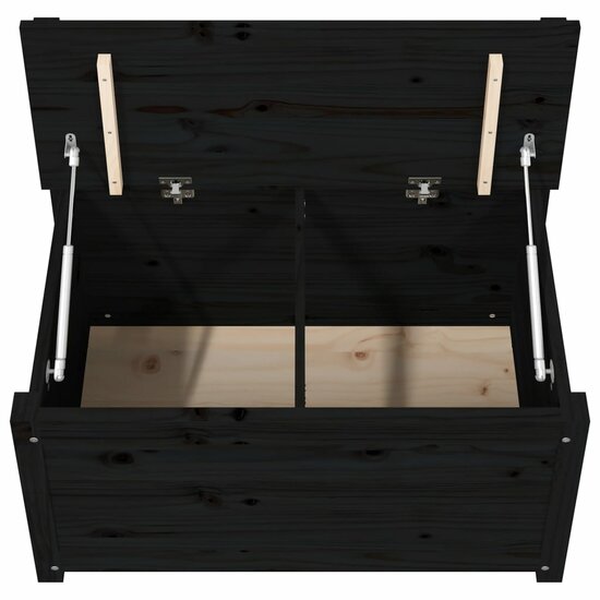 Bankje 80x41x77 cm massief grenenhout zwart