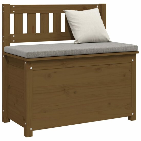 Bankje 80x41x77 cm massief grenenhout honingbruin