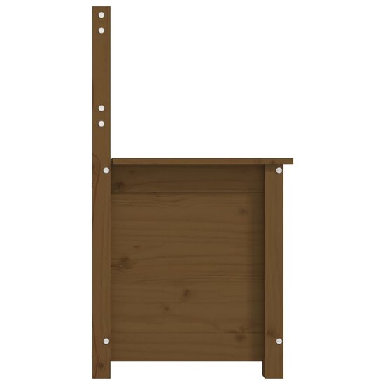 Bankje 80x41x77 cm massief grenenhout honingbruin