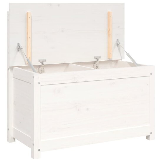 Bankje 80x41x77 cm massief grenenhout wit
